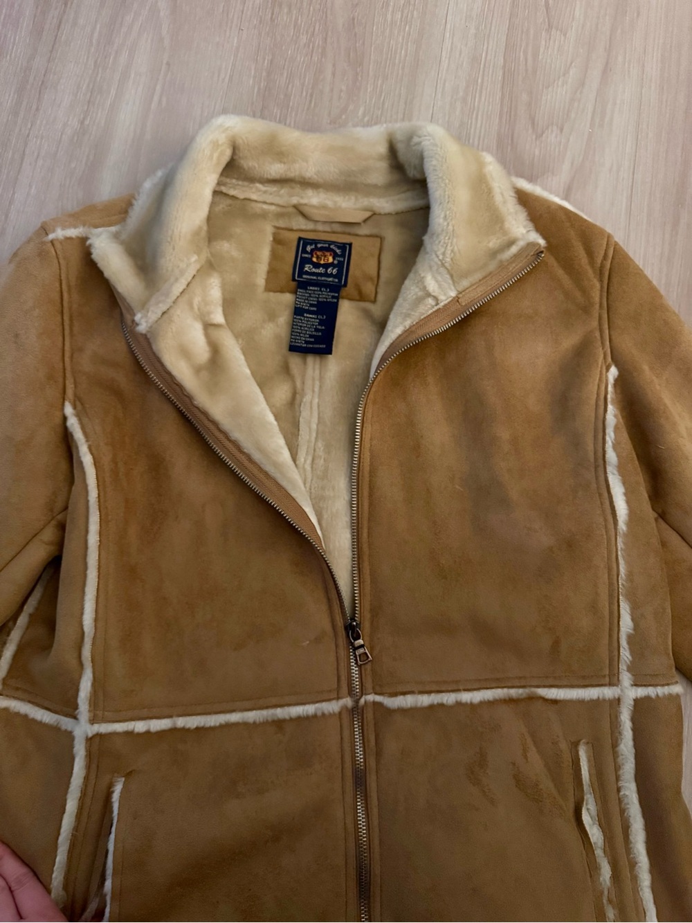 Route 66 Tan Zip Jacket